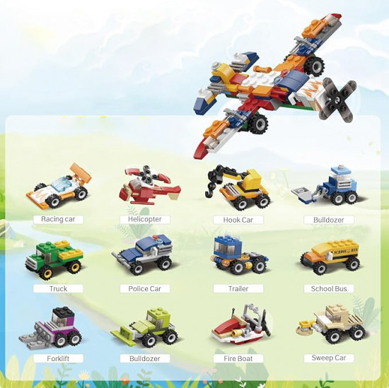 Адвент-календарь с конструктором «Динозавры+машины»