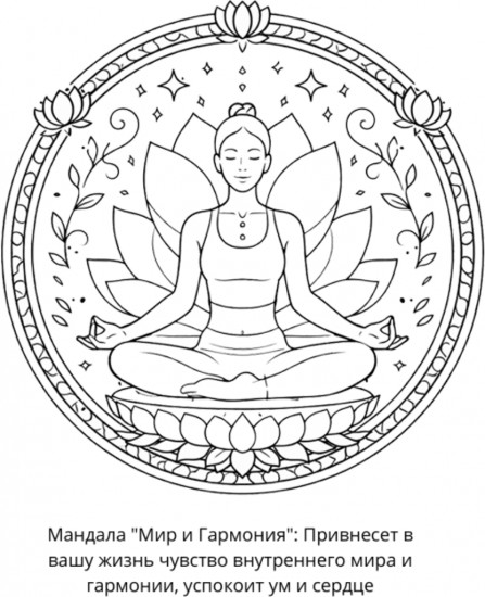 Раскраска «Мандалы на исполнение желаний»