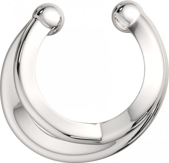 Серьга-кафф из серебра