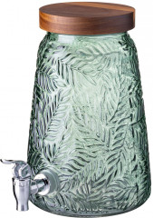 Диспенсер для напитков на деревянной подставке «Flora Green» - Фото 1