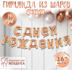 Набор шаров воздушных «С днём рождения!» - Фото 1