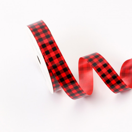 Лента для декора и подарков «Клетка»
