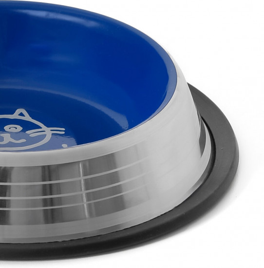 Миска металлическая «Meow»