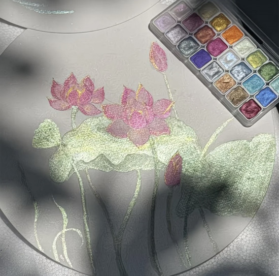 Краски перламутровые акварельные