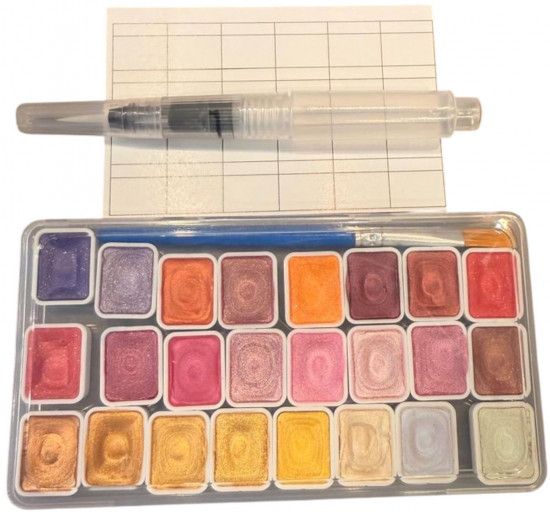 Краски перламутровые акварельные