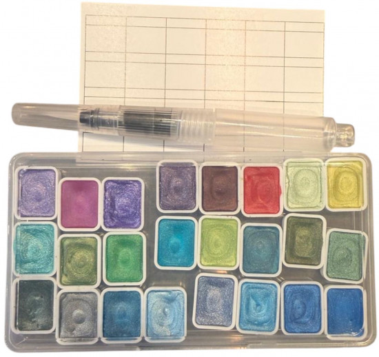 Краски перламутровые акварельные