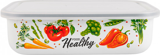 Лоток эмалированный с крышкой «Овощи»