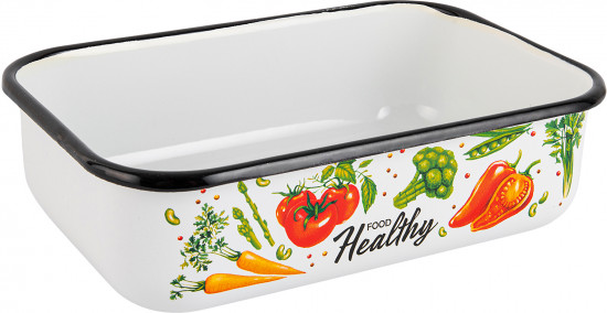 Лоток эмалированный с крышкой «Овощи»