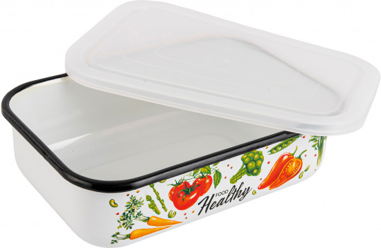 Лоток эмалированный с крышкой «Овощи»