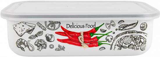 Лоток эмалированный с крышкой «Чили»