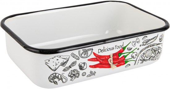 Лоток эмалированный с крышкой «Чили»