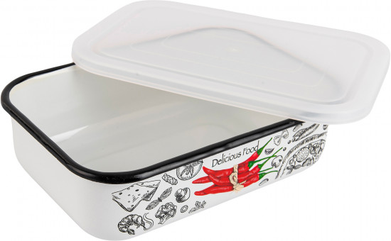 Лоток эмалированный с крышкой «Чили»