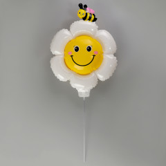 Шар воздушный «Ромашка белая с пчёлкой» - Фото 1
