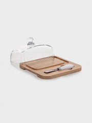 Маслёнка с ножом на бамбуковой подставке - Фото 1