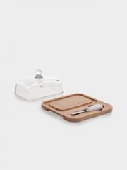 Маслёнка с ножом на бамбуковой подставке - Фото 2