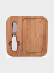 Маслёнка с ножом на бамбуковой подставке - Фото 3