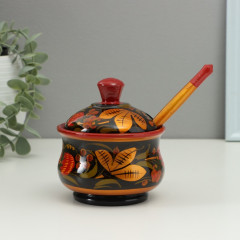 Сахарница хохлома с ложкой «Красота» - Фото 3