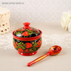 Сахарница хохлома с ложкой «Красота» - Фото 6