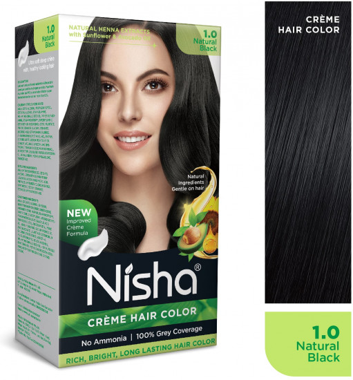 Крем-краска для волос, оттенок 1.0 Natural Black