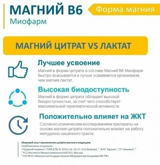 БАД «Магний с витаминами В6»