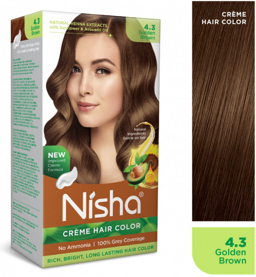 Крем-краска для волос, оттенок 4.3 Golden brown