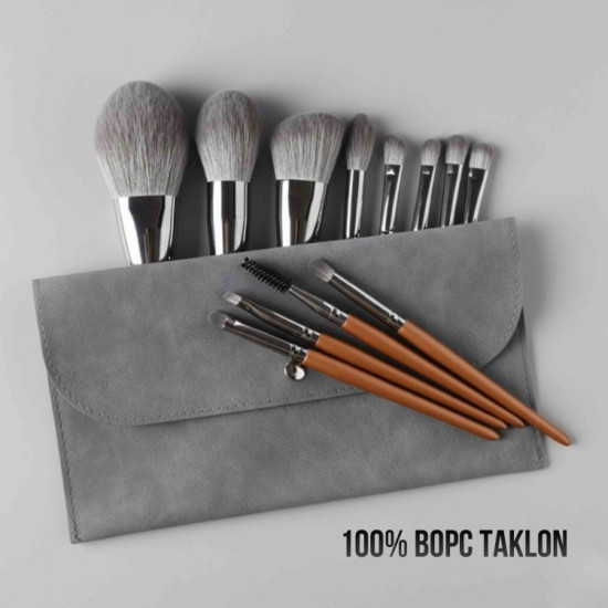 Набор кистей с косметичкой «Brown»