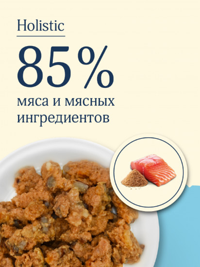 Консервы для собак и щенков с лососем «Natural&Healthy Salmon»