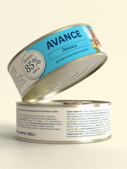 Консервы для собак и щенков с лососем «Natural&Healthy Salmon»