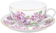 Чашка для капучино с блюдцем «Сирень» - Фото 4