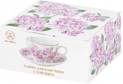 Чашка для капучино с блюдцем «Сирень» - Фото 8