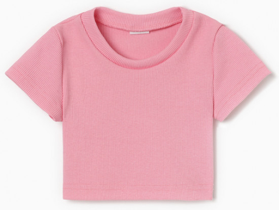 Футболка для девочек однотонная
