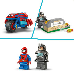 Конструктор Marvel 11206 Человек-Паук на мотоцикле против Носорога. Spidey on his Motorcycle vs. Rhino - Фото 8