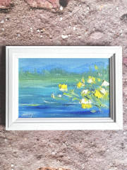 Картина-миниатюра маслом в раме «Мелодия лета» - Фото 5