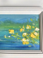 Картина-миниатюра маслом в раме «Мелодия лета» - Фото 4