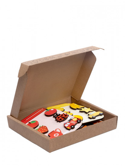 Развивающая игра из дерева на липучках «Цвет в банке»