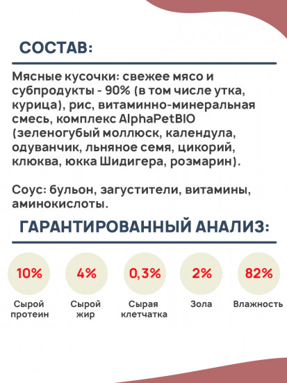 Влажный корм для кошек с чувствительным пищеварением с уткой и потрошками в соусе