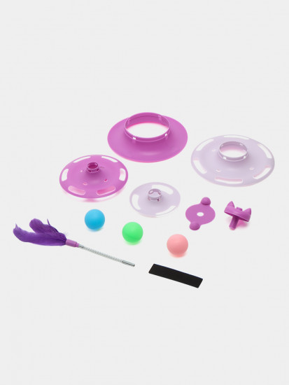 Игрушка-дразнилка для кошек с мячиками и перьями