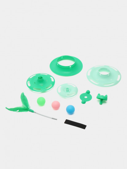 Игрушка-дразнилка для кошек с мячиками и перьями