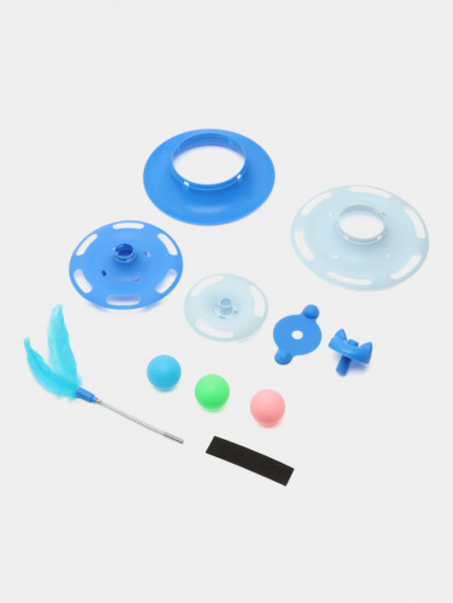 Игрушка-дразнилка для кошек с мячиками и перьями