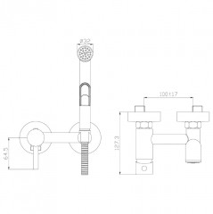 Смеситель с гигиеническим душем - Фото 1