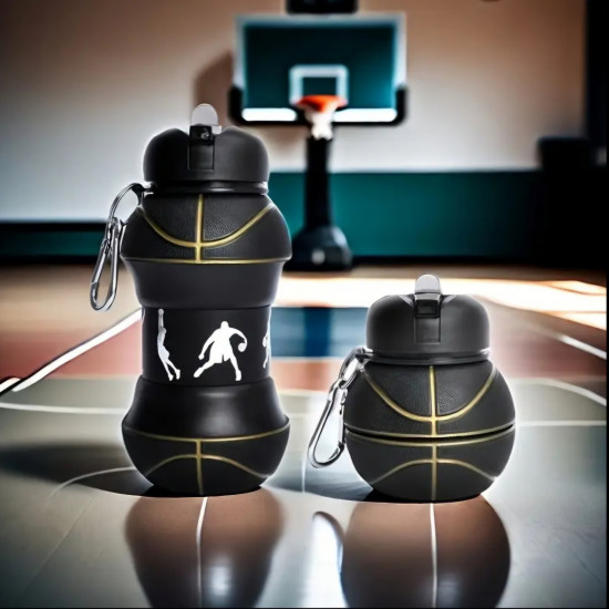 Складная силиконовая бутылка «Баскетбольный мяч»