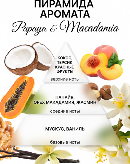 Свеча ароматическая «Папайя и макадамия»