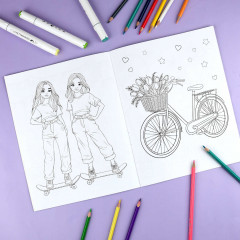 Книжка-раскраска для детей с наклейками «Для девочек» - Фото 2