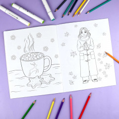 Книжка-раскраска для детей с наклейками «Для девочек» - Фото 4