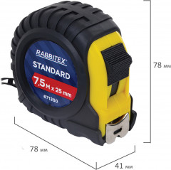Рулетка измерительная в обрезиненном корпусе с фиксатором «Standard» - Фото 12
