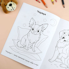 Книжка-раскраска для детей с наклейками «Собаки» - Фото 7