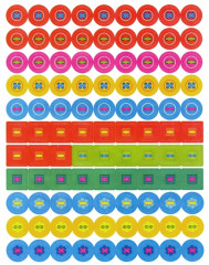 Многоразовые развивающие наклейки. Пуговки. Выпуск 2 - Фото 2