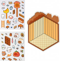 Наклейки-румбокс для создания миниатюрных сцен «Зоомагазин» - Фото 1