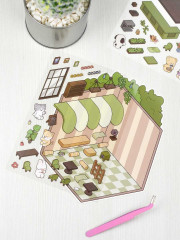 Наклейки-румбокс для создания миниатюрных сцен «Кофейня» - Фото 8