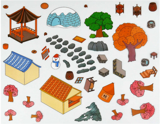 Наклейки-румбокс для создания миниатюрных сцен «4 сезона»